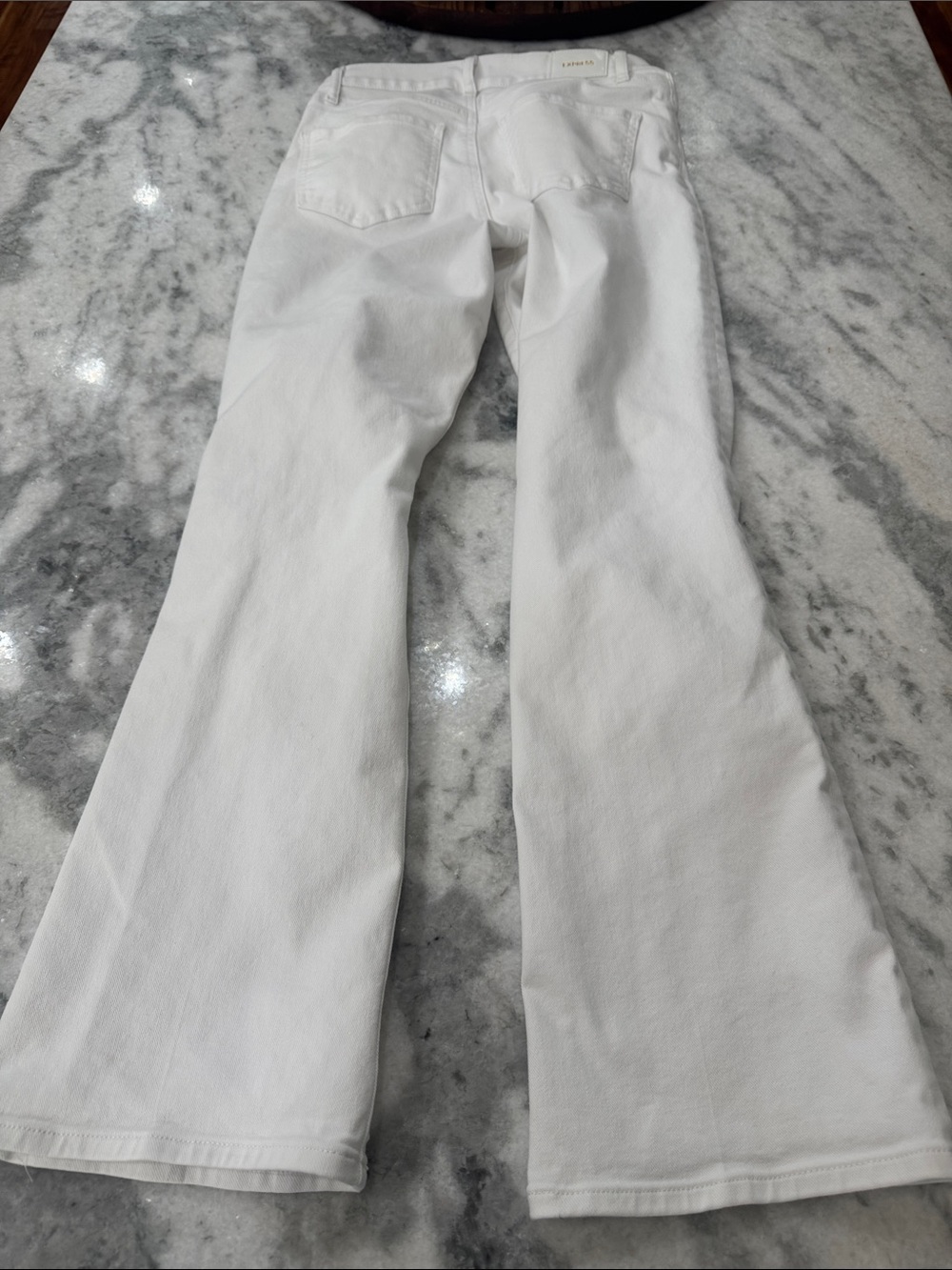Express White Distressed Boot Cut Jeans - Picture 3 of 3